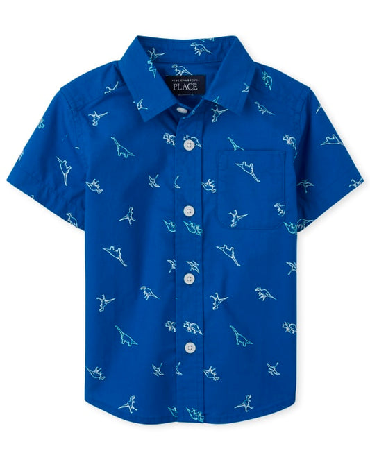 Camisa Childrens Place niño Dinosaurios formal promo 2x1000