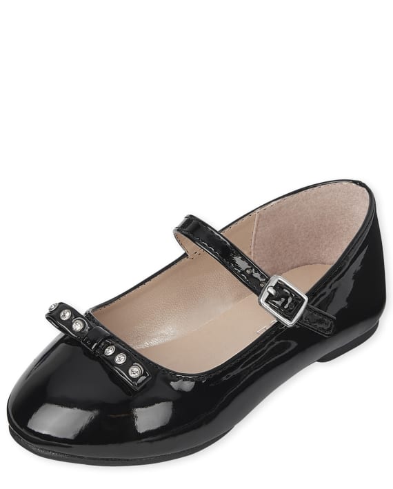Zapatilla negra niña charol Childrens Place