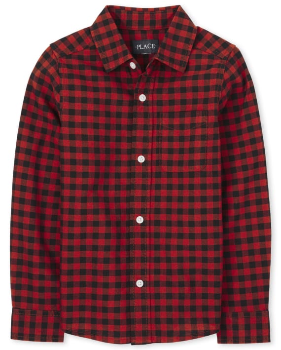 Camisa roja Cuadros formal Childrens Place hombre ADULTO 50687472