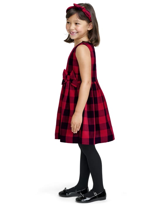 Vestido rojo cuadros Children's Place 77009648