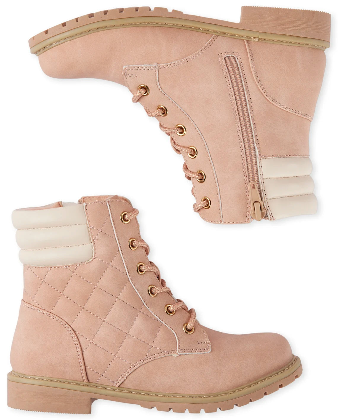 Botas botines burritos rosados combat Childrens place