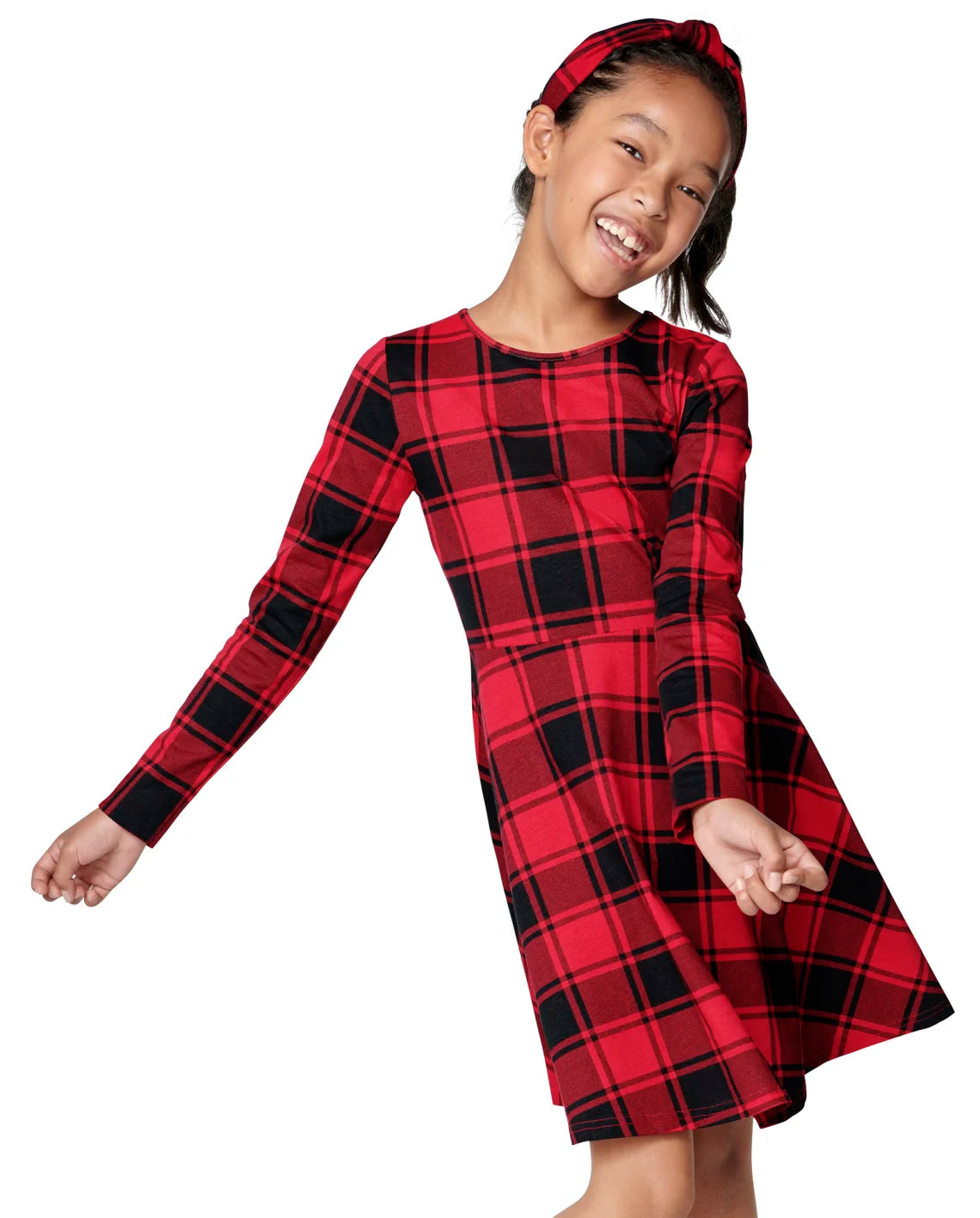 Vestido rojo cuadros Children's Place 09657840