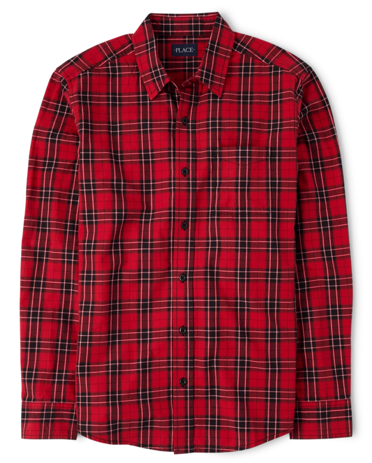 Camisa Cuadros Rojos Hombre  Childrens Place Adulto ROJO Y NEGRO  83263472
