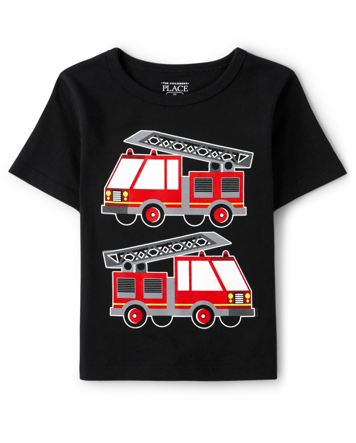 Camiseta negra bomberos place niño
