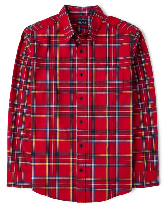 Camisa Cuadros Rojos Childrens Place Adulto ROJO NEGRO AMARILLO 13452784