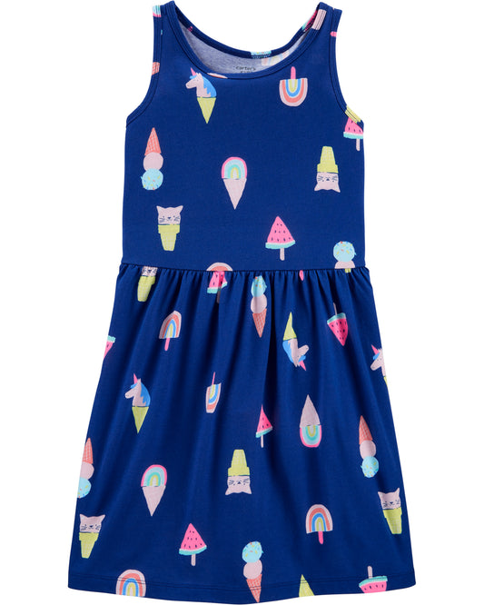 Vestido azul carters unicornio paleta cono ice cream promo 3x1000