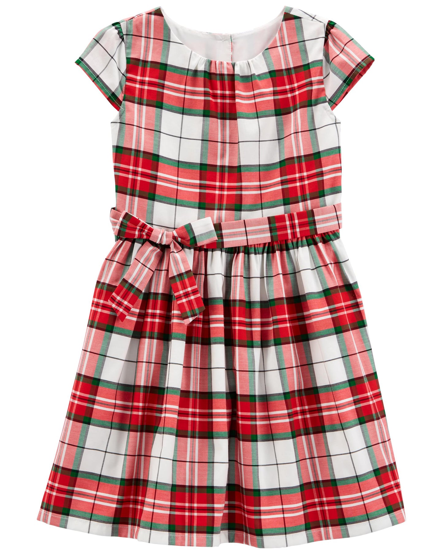 Vestido rojo cuadros rayita verde carters 66611696