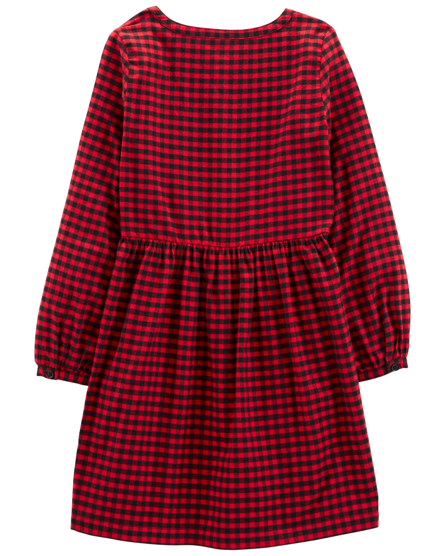 Vestido rojo cuadros pequeños con botones carters 03141104