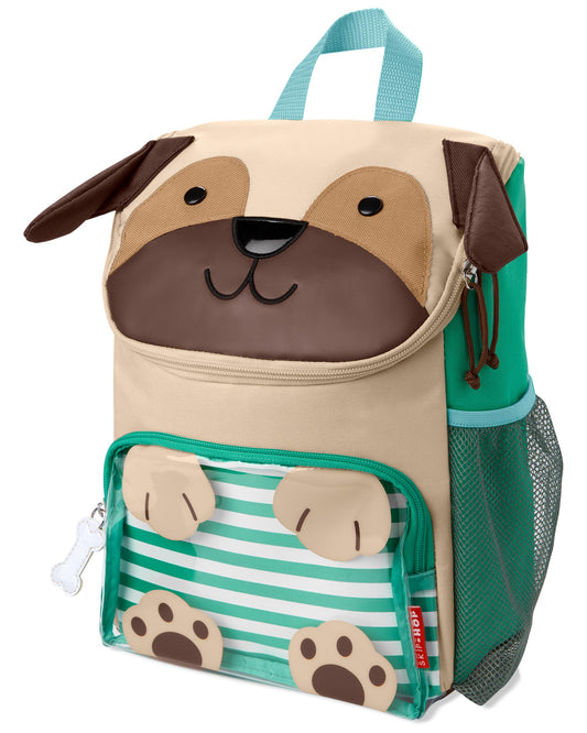 Mochila Skip hop perrito verde café grande bye carters