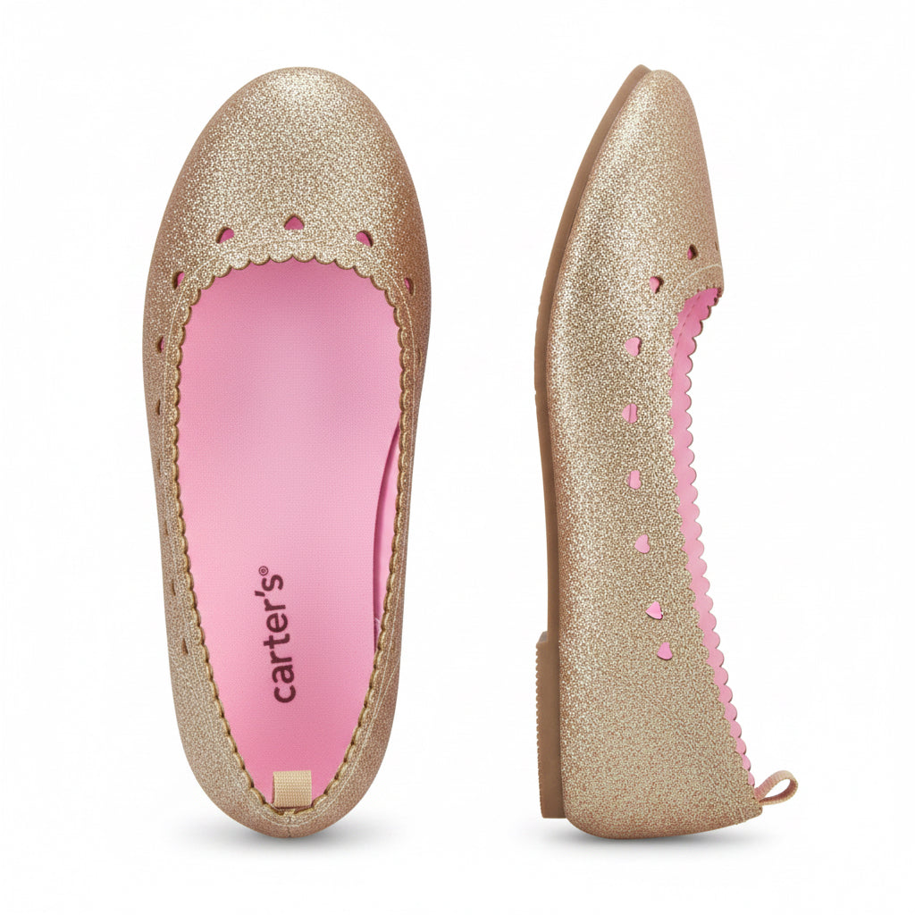 Zapatillas doradas corazón carters escarcha niña 13-3Y Promo 3x1000