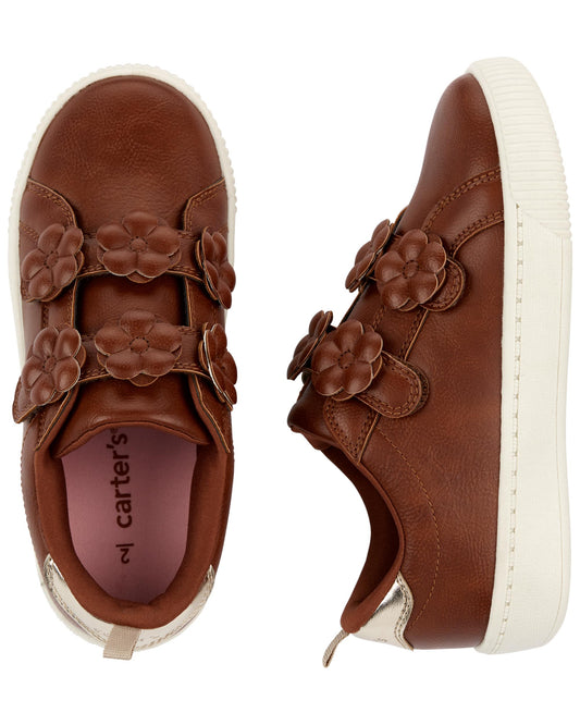 Tenis Carters cafe flores niña promo 3x1000