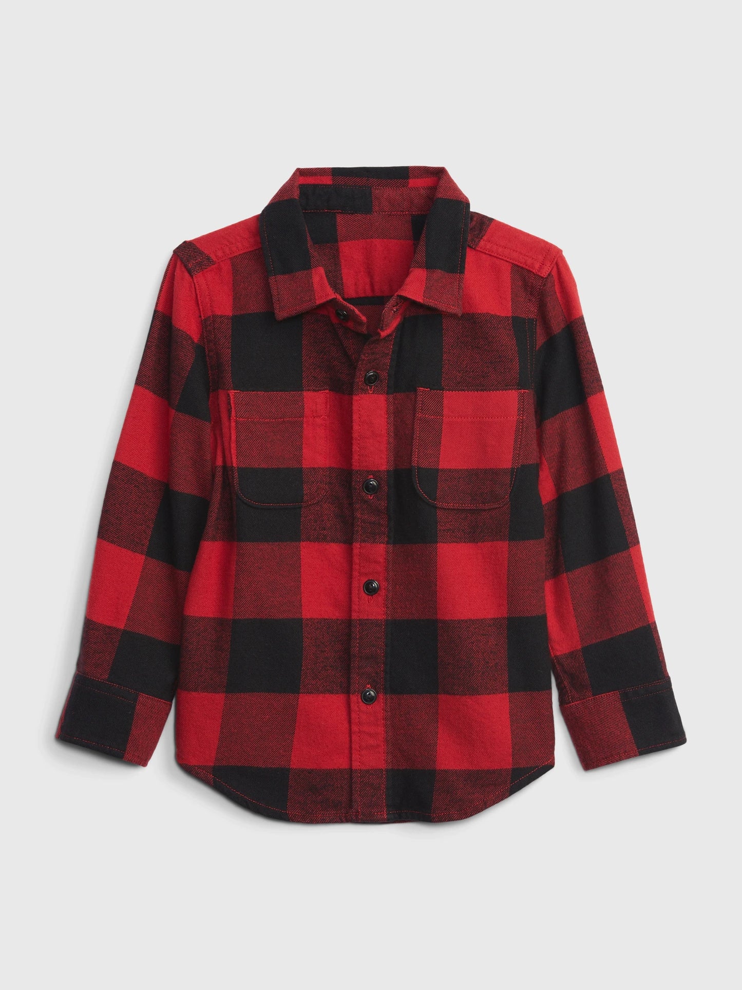Camisa roja cuadros Old Navy niña doble bolsa sin botón 35473904