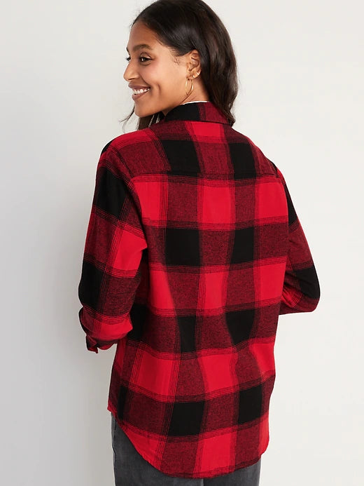 Camisa cuadros roja Old Navy Mujer 67782640