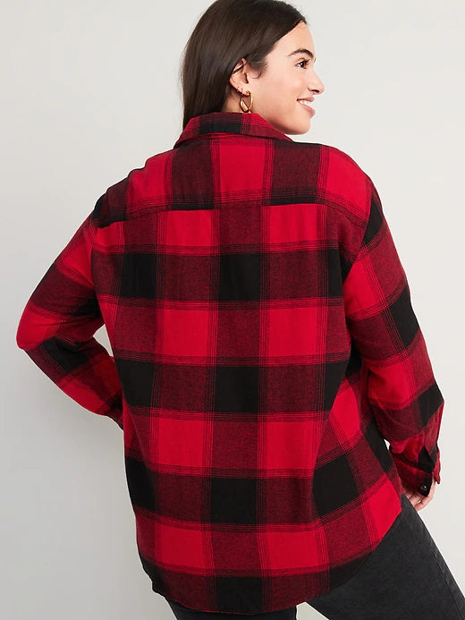 Camisa cuadros roja Old Navy Mujer 67782640