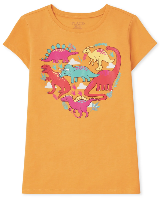 Camisa amarilla dinosaurios Childrens Place niña promo 4x1000