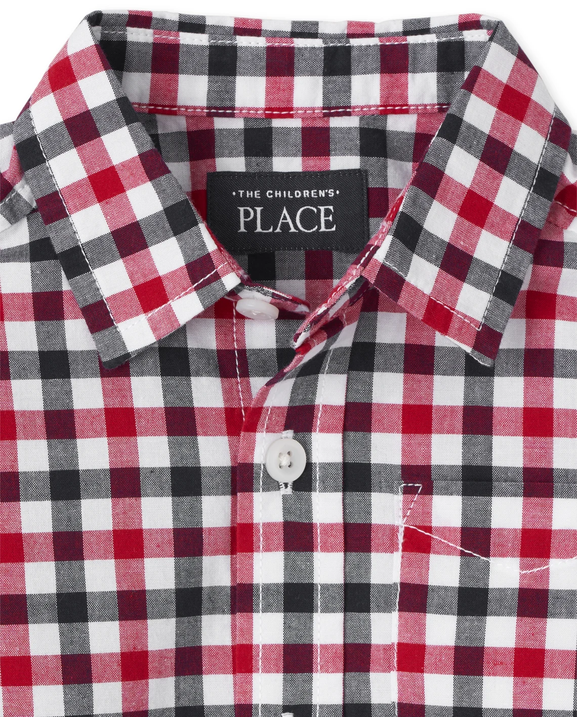Camisa cuadros roja Childrens Place bebe niño