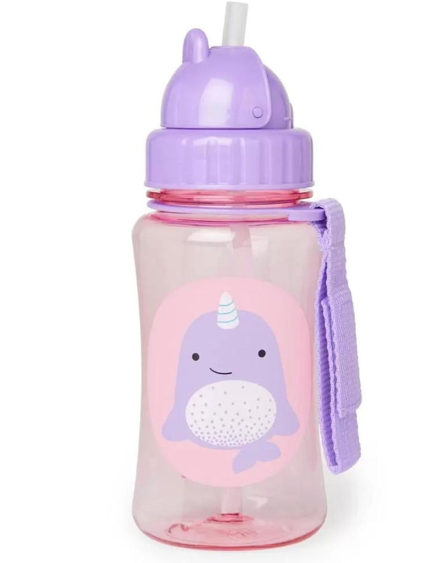 bote Termo Skip hop delfín morado plastico pajilla