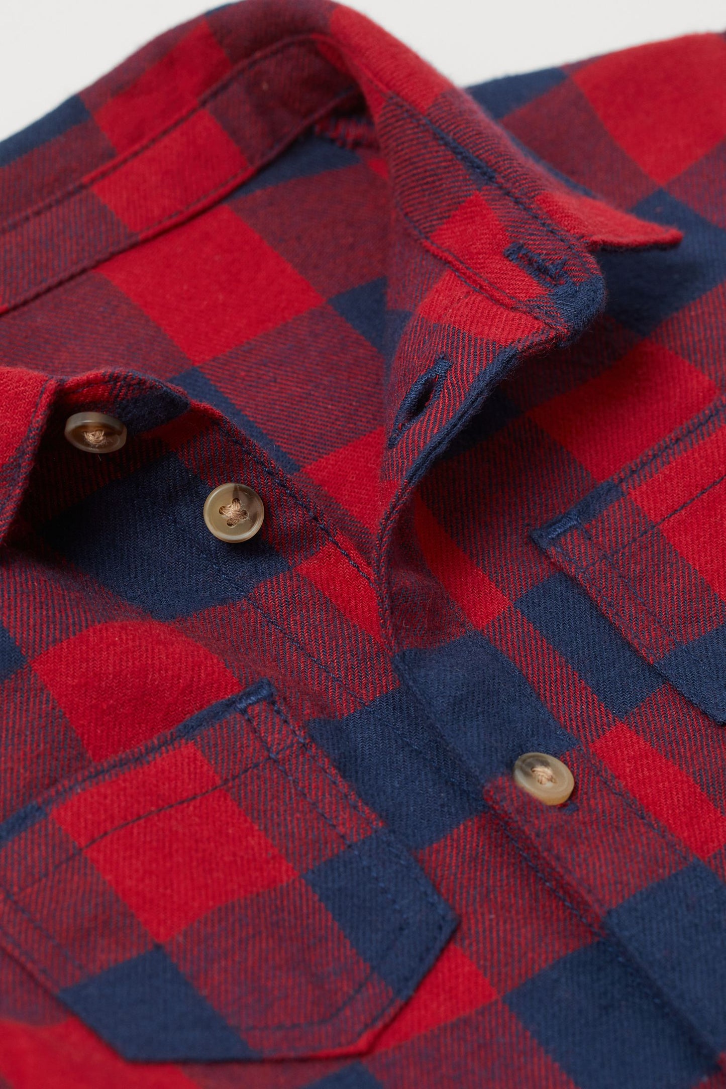 Camisa cuadros rojo azul formal niño H&M 54671779