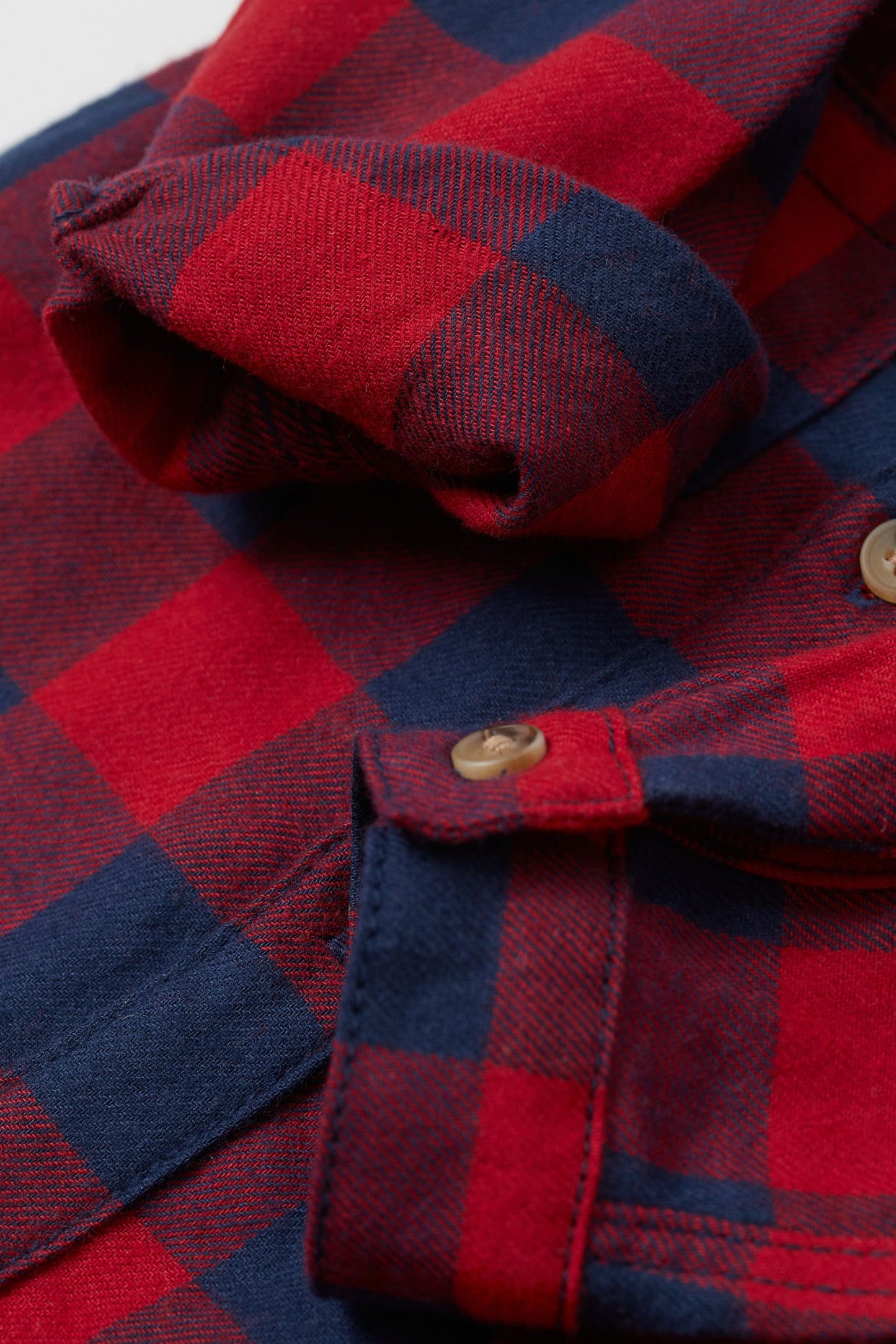 Camisa cuadros rojo azul formal niño H&M 54671779