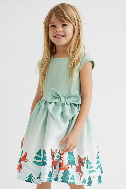 Vestido verde niña H&M chongo venado 98816496