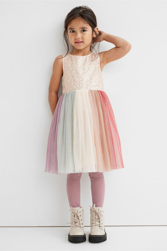 Vestido niña H&M tulle tutu lentejuelas glitter