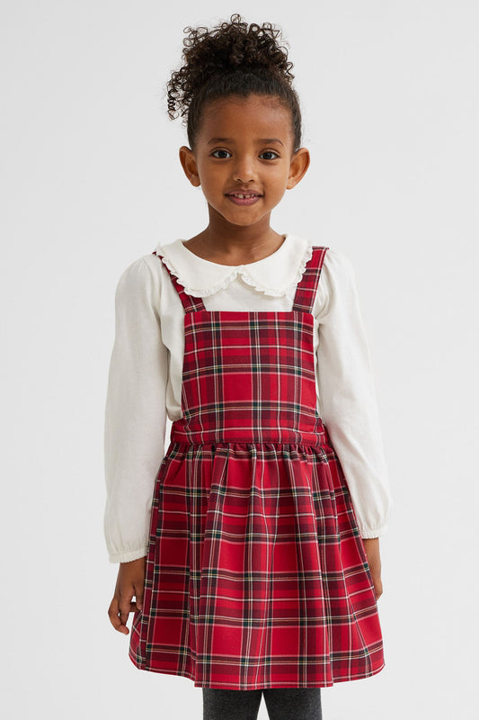 Vestido Set 2 piezas niña H&M rojo cuadros 51835888