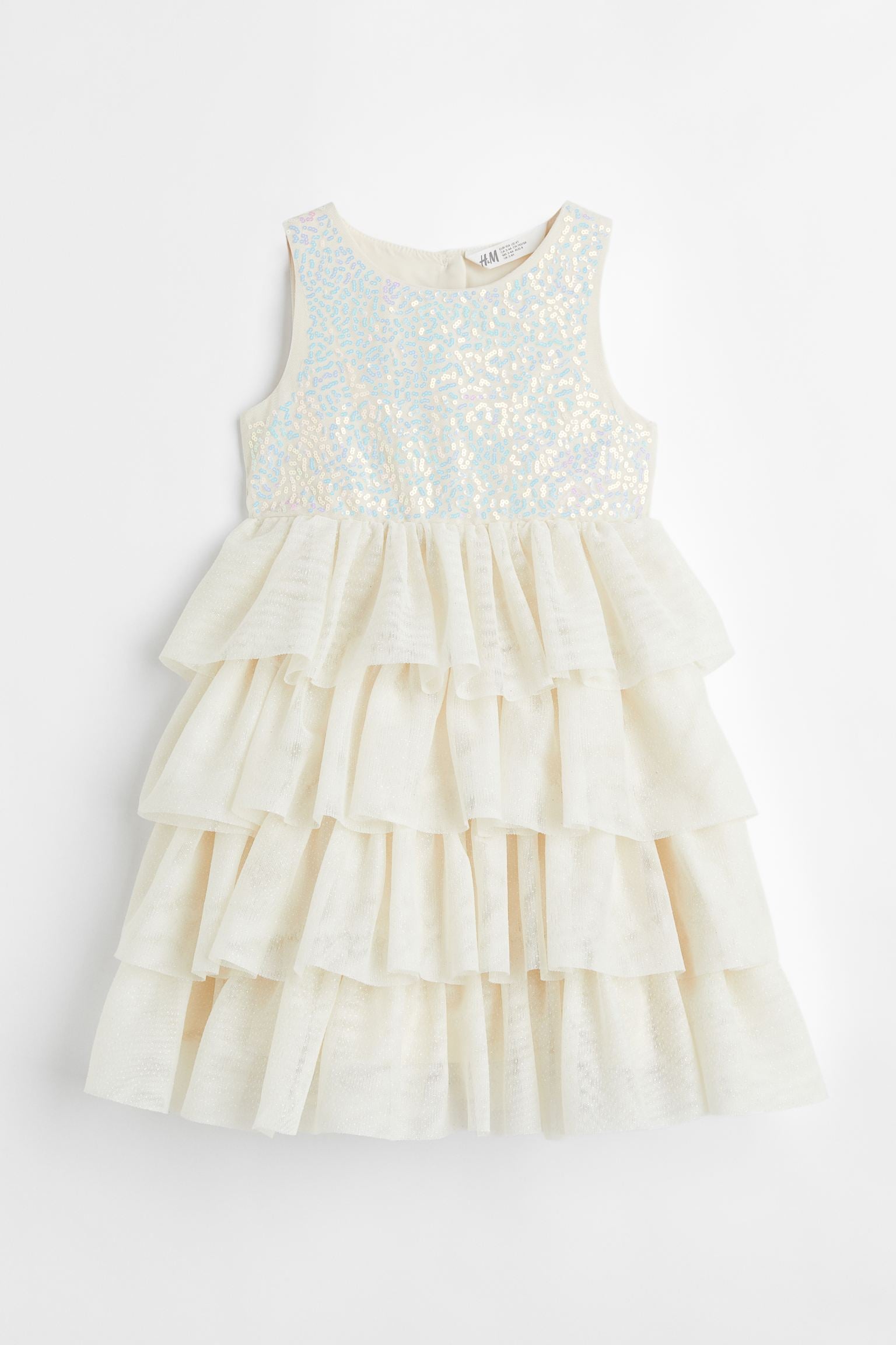 Vestido blanco H&M tulle glitter – Kima Shop HN