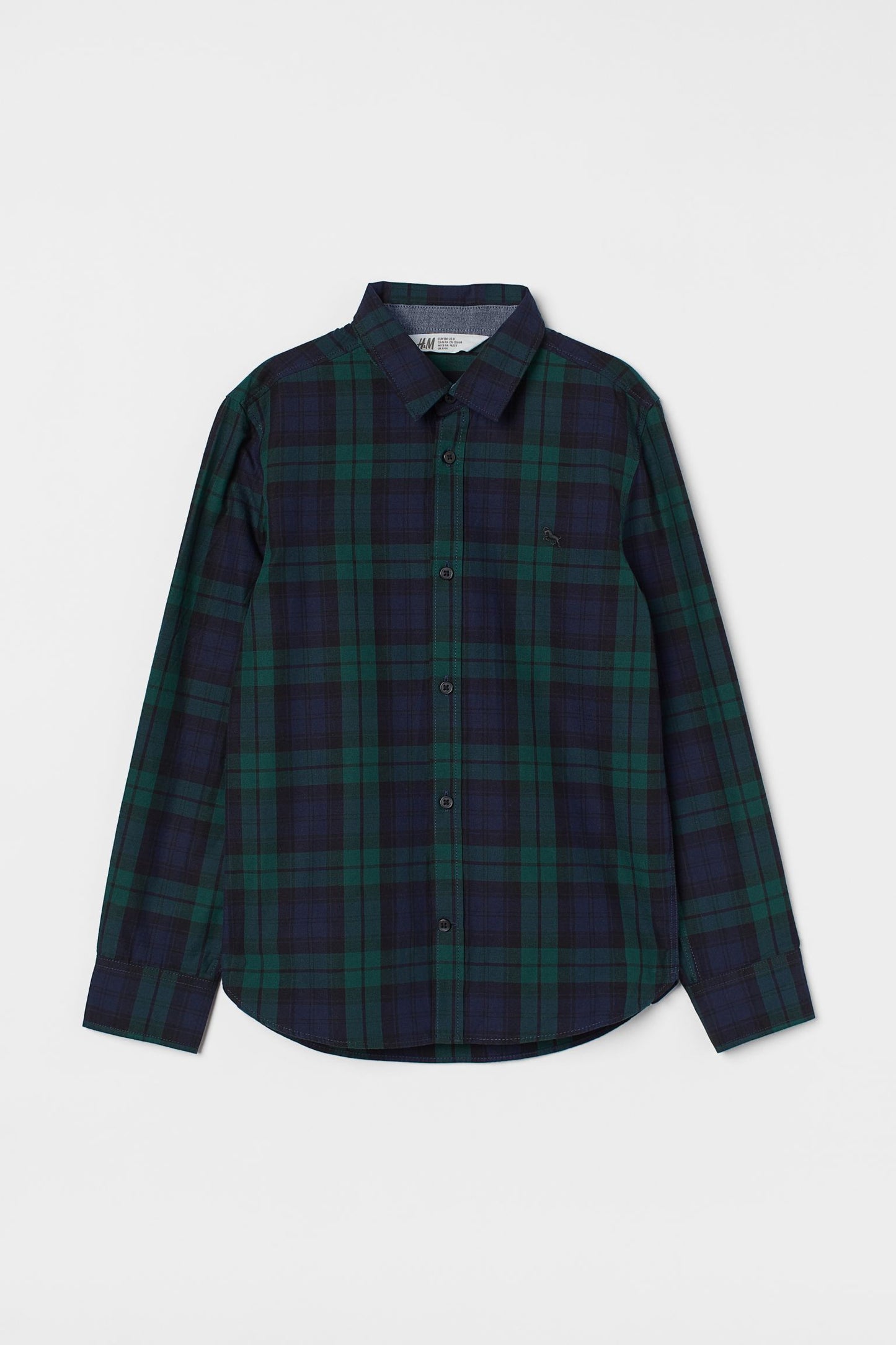Camisa H&M niño formal cuadros verde 30928880