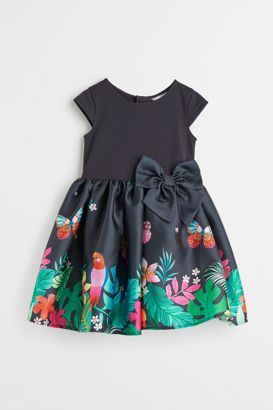 Vestido niña H&M  negro flores