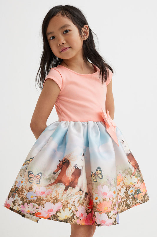 Vestido niña H&M mariposas flores caballo