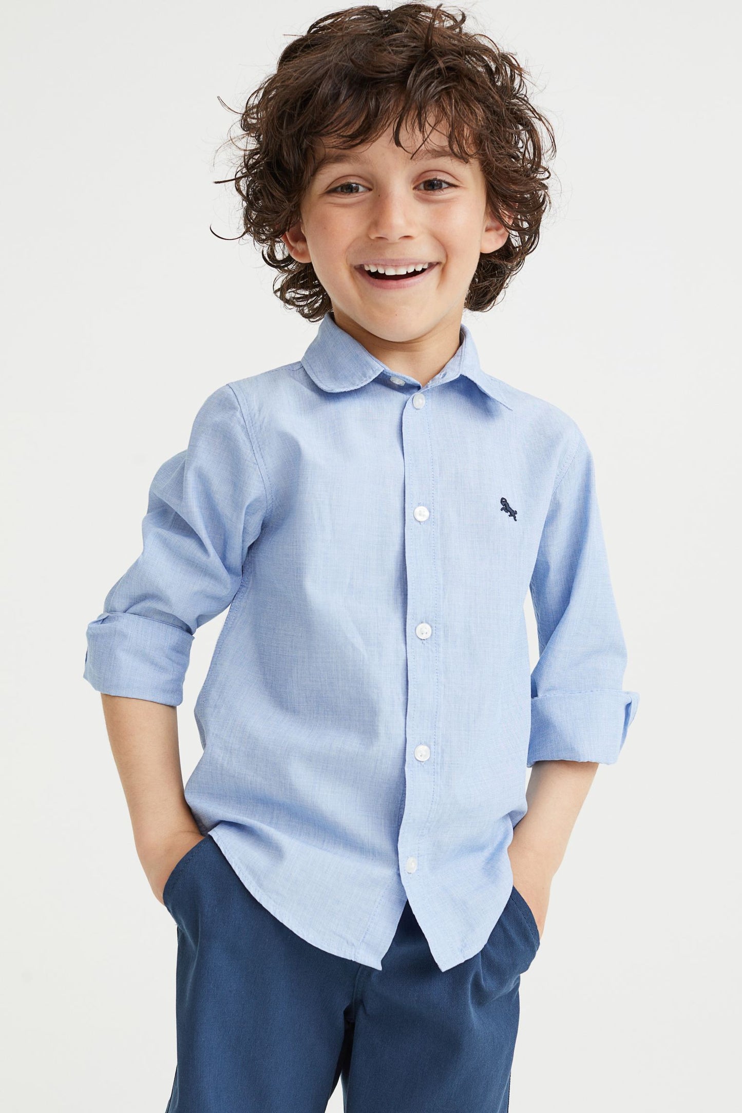 Camisa azul niño H&M formal manga larga