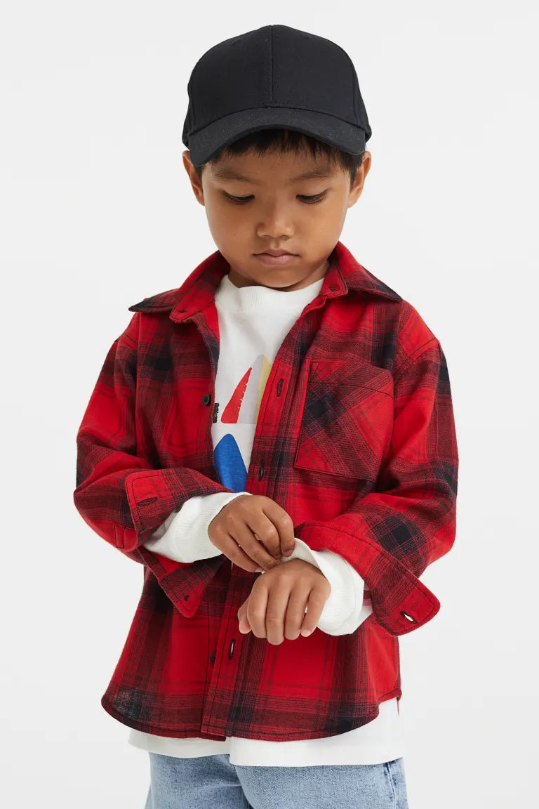 Camisa roja cuadros H&M niño formal 92345328