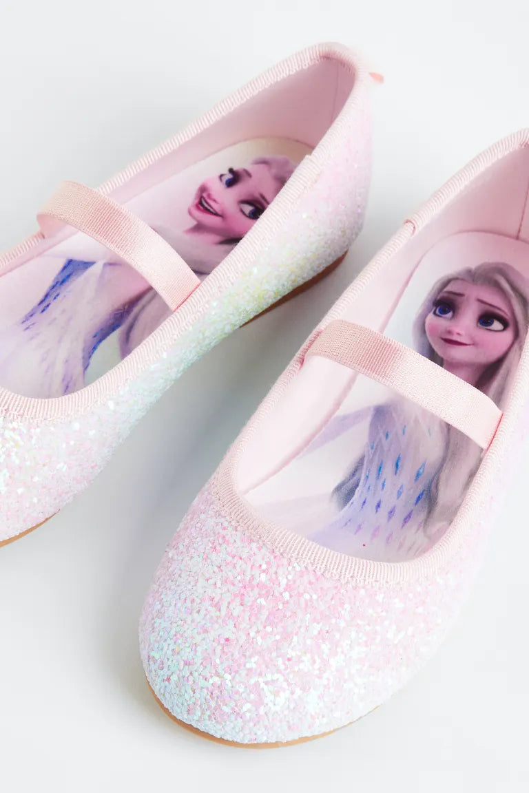 Zapatillas rosadas frozen glitter H&M niña