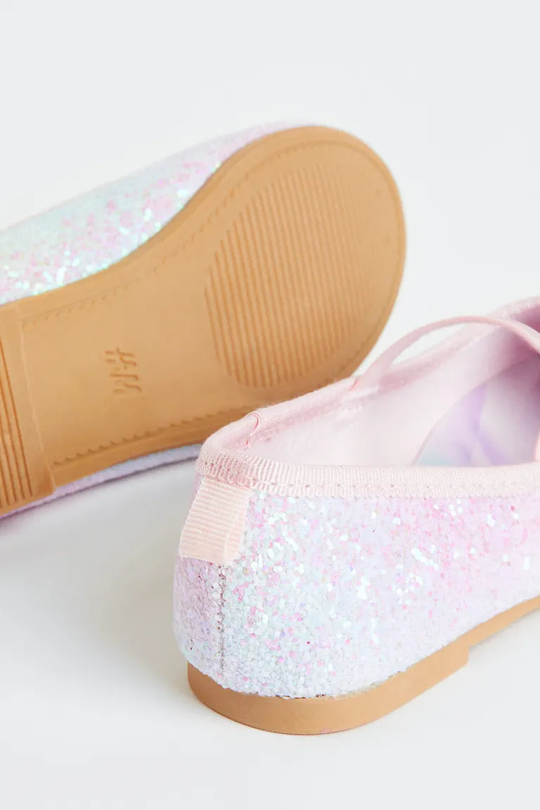 Zapatillas rosadas frozen glitter H&M niña