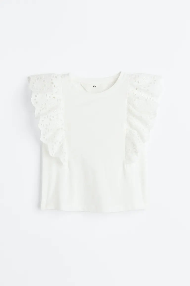 Camisa blanca niña H&M eyelet – Shop HN