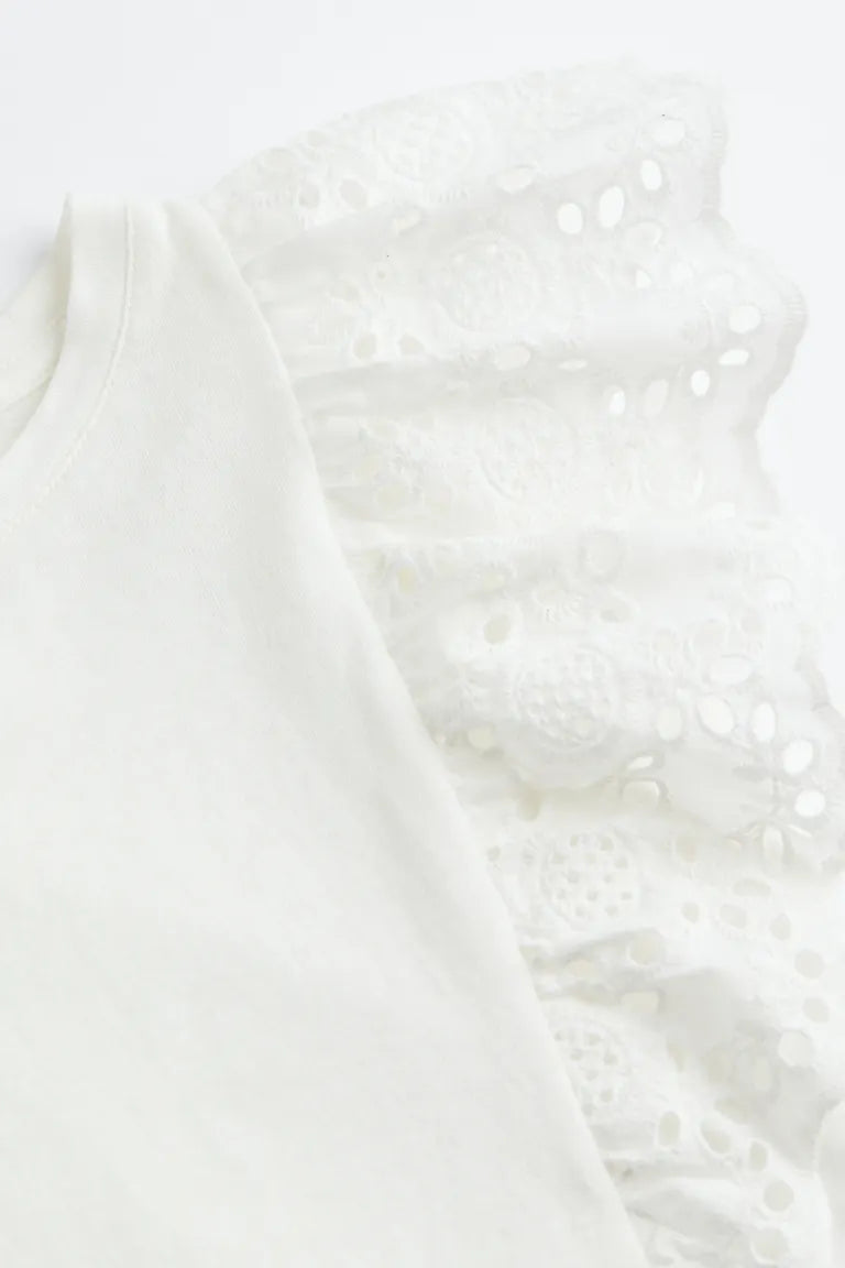 Camisa blanca niña H&M revueltos blusa