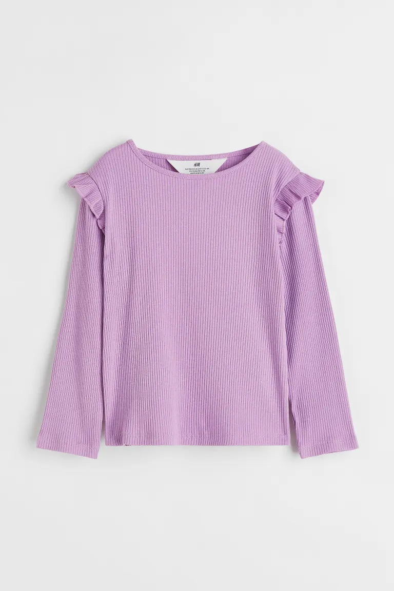Camisa niña H&M morada manga larga