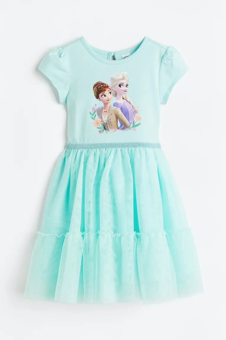Vestido frozen Disney azul tutu H&M 592267568