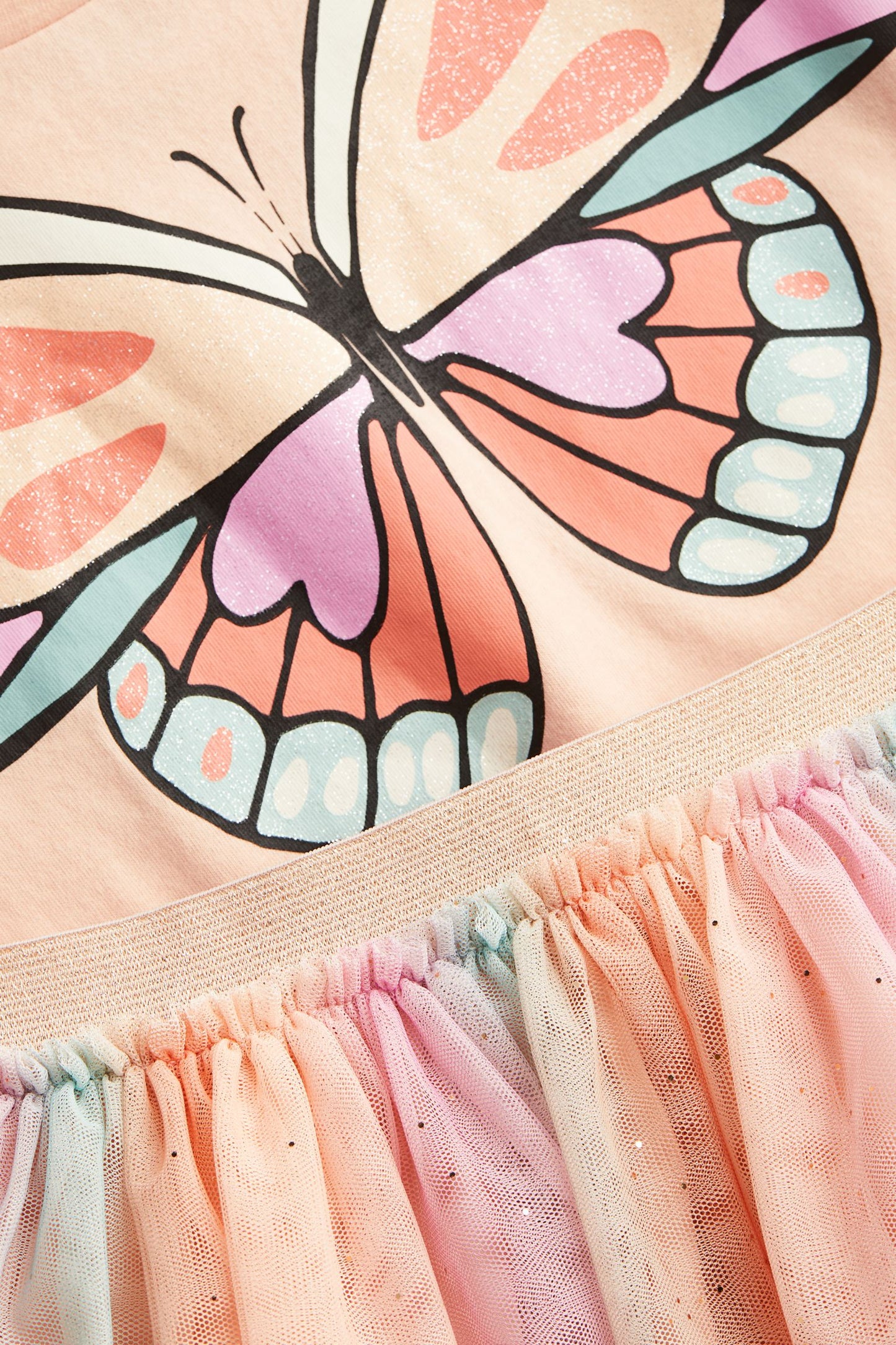 Set 2 piezas mariposa niña H&M falda tutu
