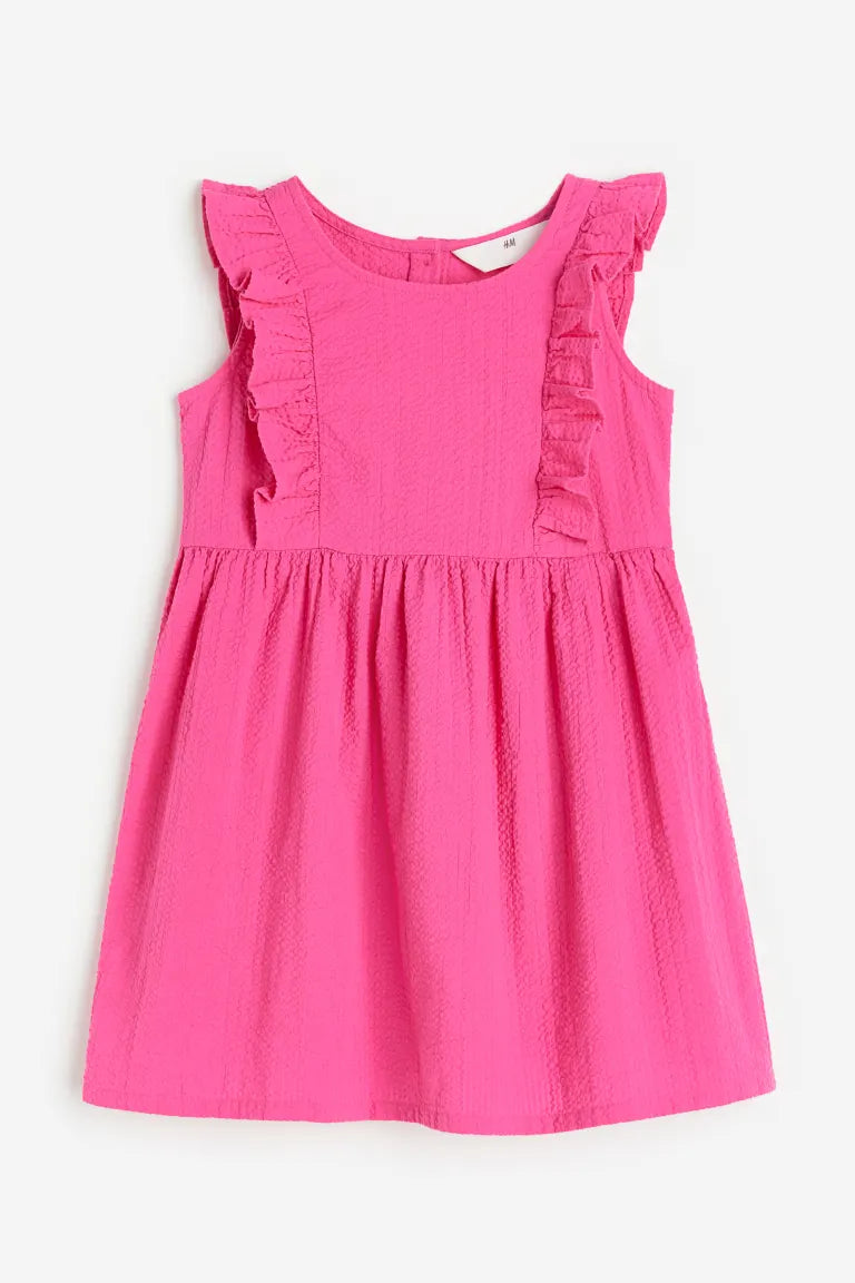 Vestido Rosado fucsia revuelos niña H&M