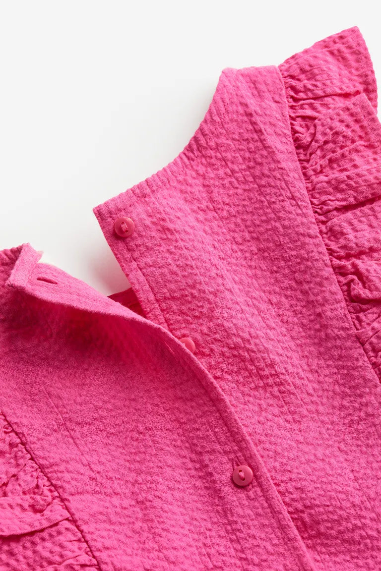 Vestido Rosado fucsia revuelos niña H&M