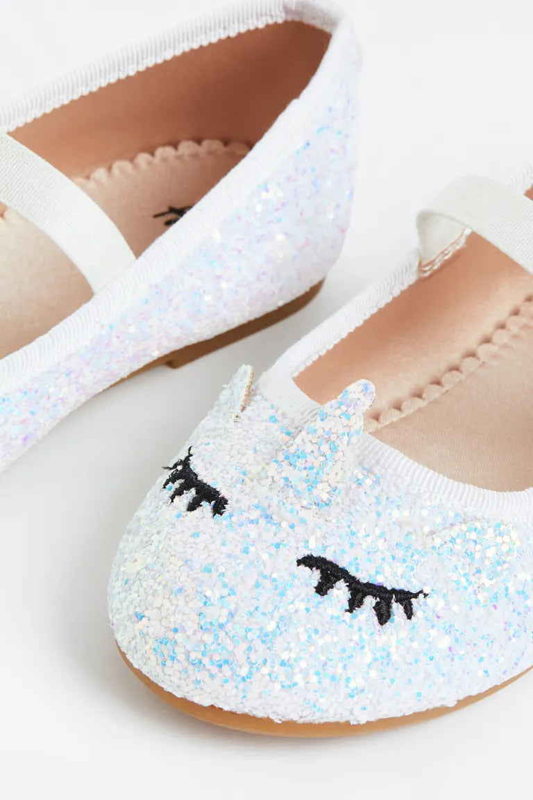 Zapatillas blancas unicornio H&M niña