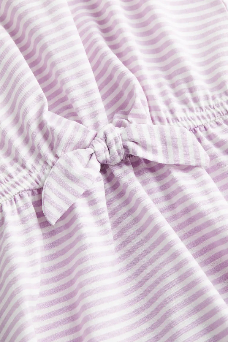 Vestido rayas morado chongo niña H&M