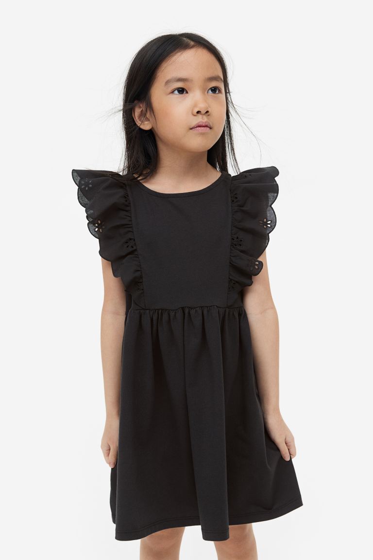 Vestido negro revuelos niña H&M
