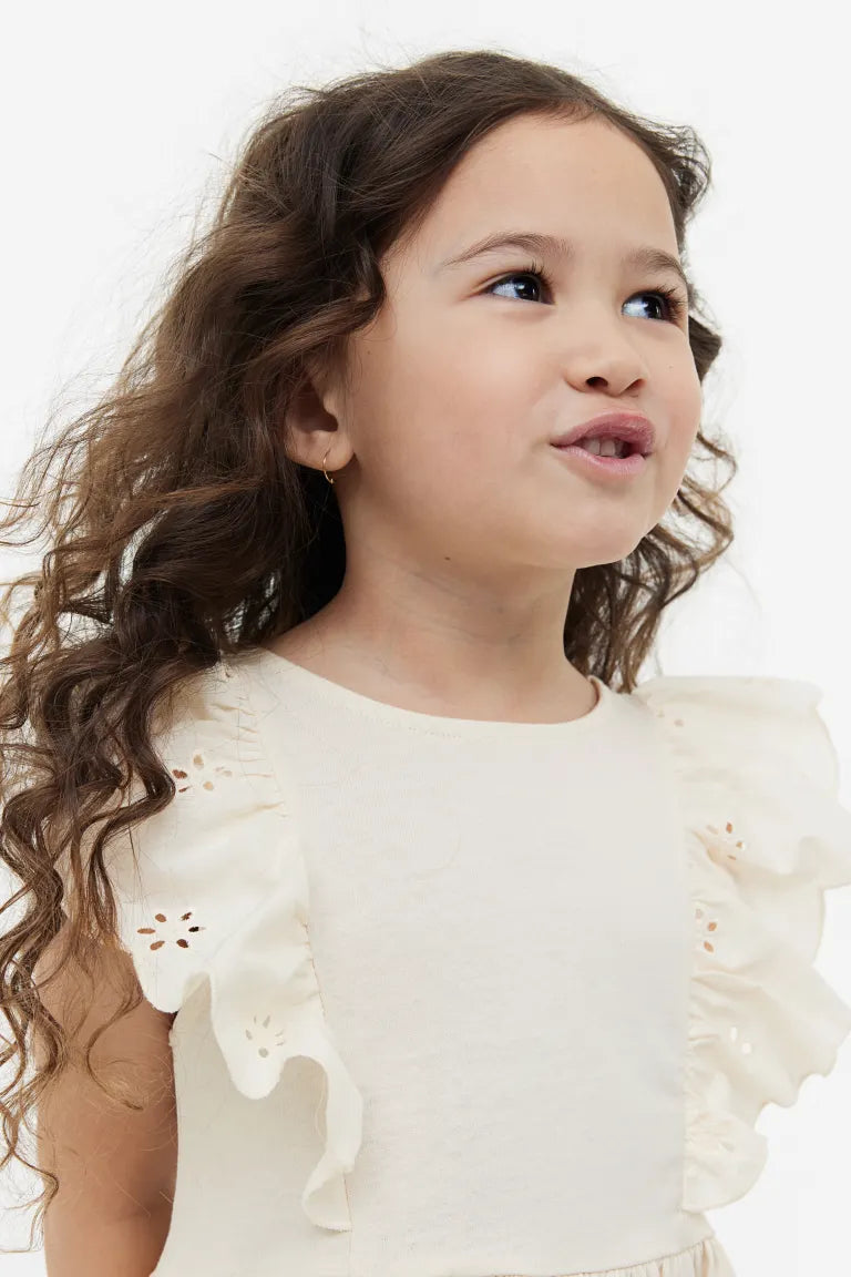 Vestido blanco niña H&M revuelos 67112944