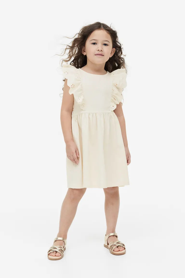 Vestido blanco niña H&M revuelos 67112944