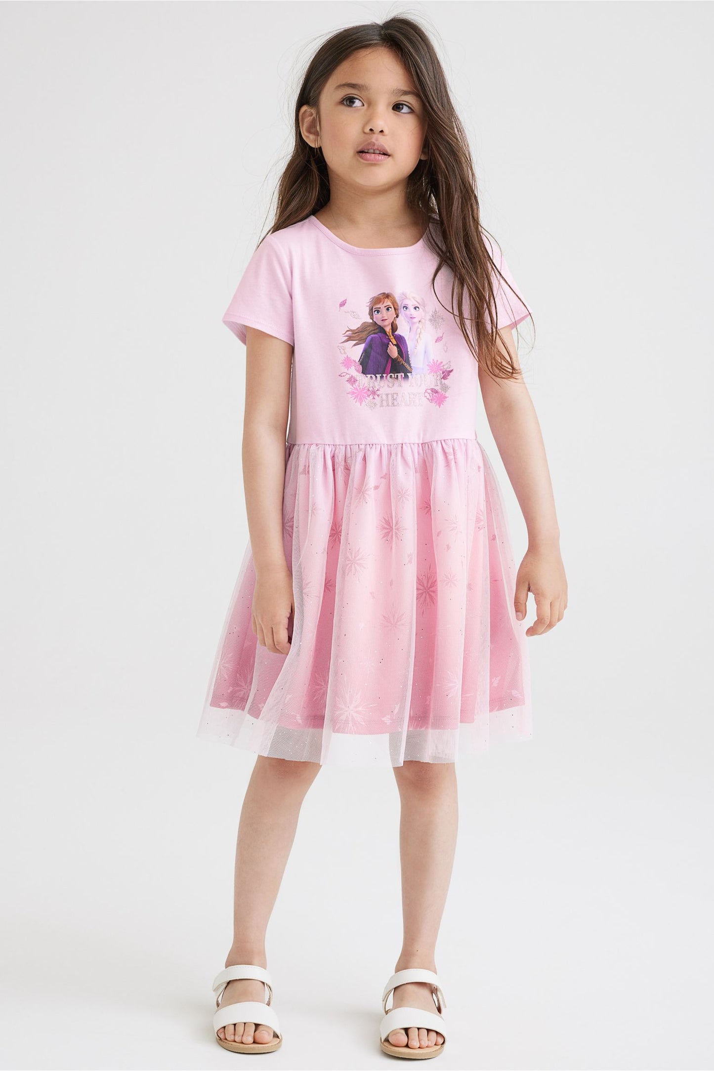 Vestido rosado niña Disney H&M Frozen