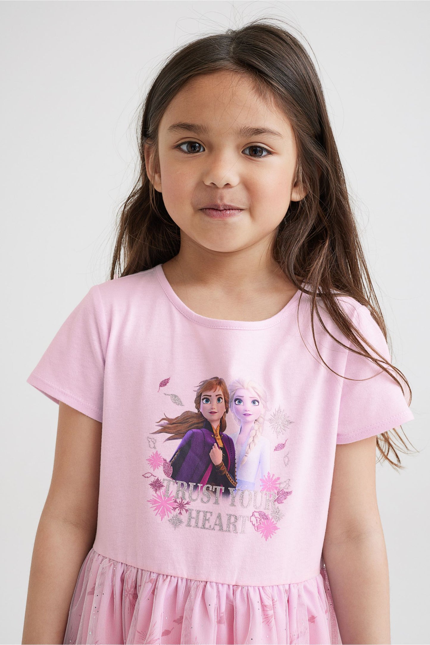 Vestido rosado niña Disney H&M Frozen