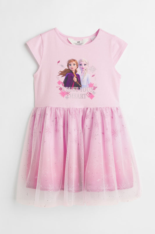 Vestido rosado niña Disney H&M Frozen