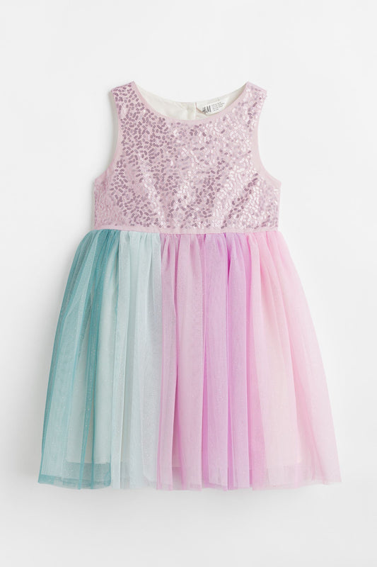 Vestido niña H&M lentejuelas tulle glitter